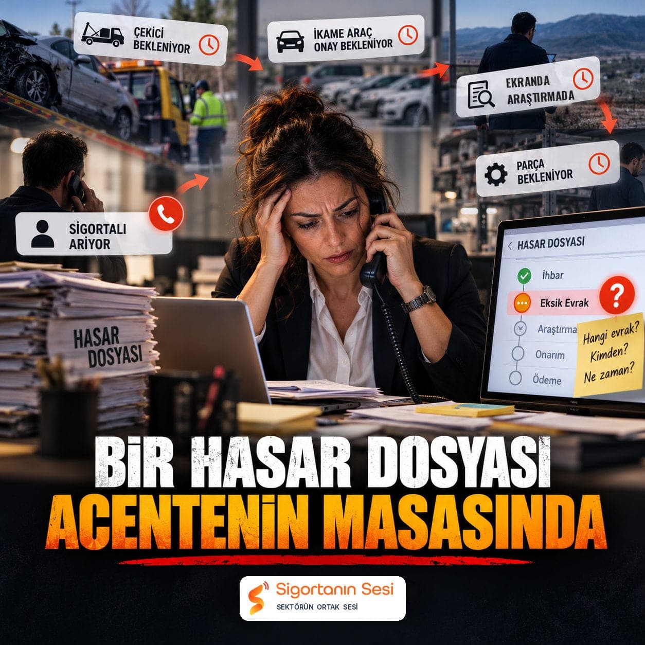Hasar dosyası ekranda, yükü acentenin telefonunda: Sistem "araştırmada" diyor, bir ay sonra aranan araştırmacı yaylada çıkıyor