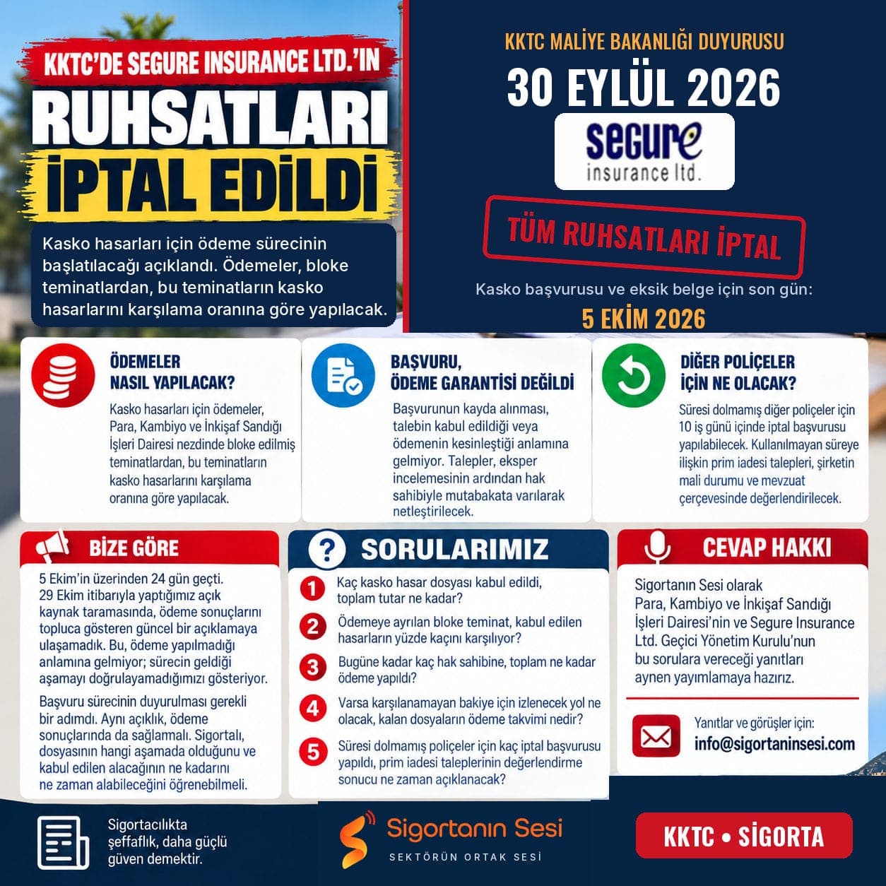 Segure'de kasko başvuru süresi doldu: Kaç dosyaya, ne kadar ödeme yapıldı?