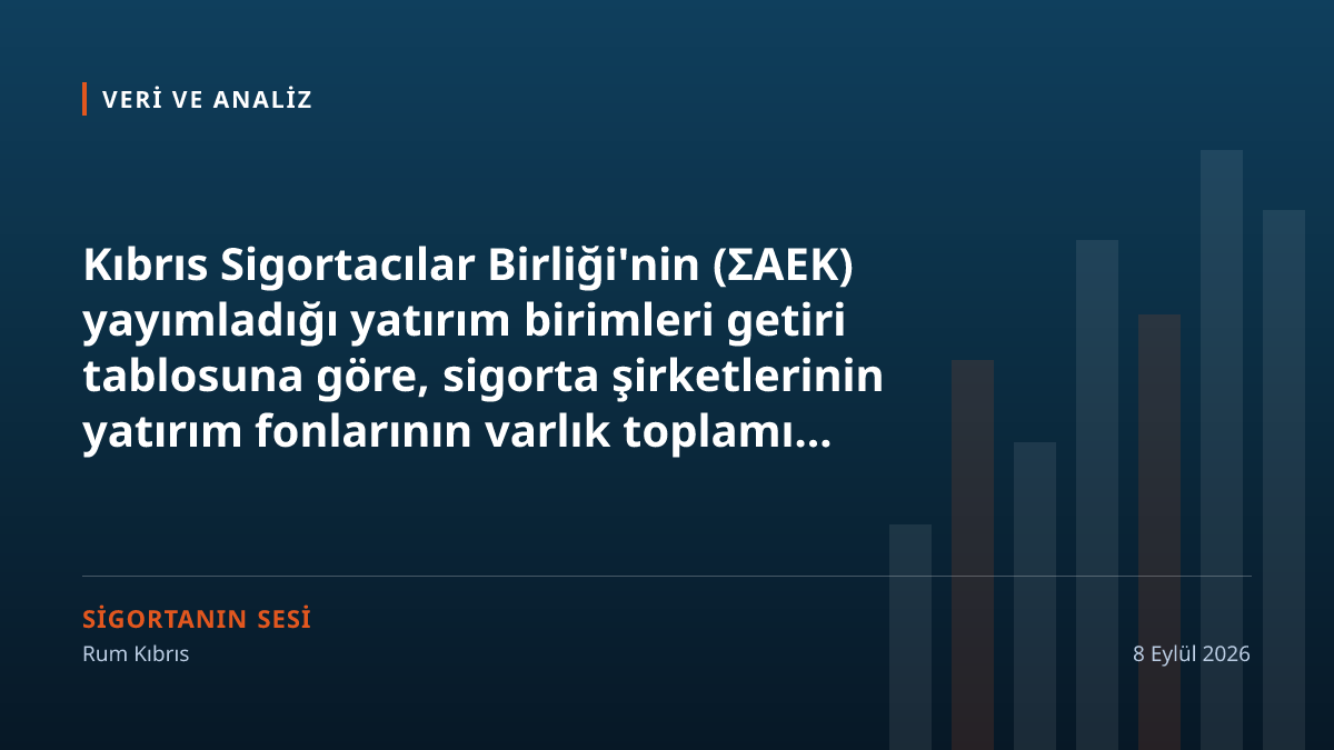 Sigorta yatırım fonlarında 2,36 milyar avro: 94 fonun 32'si yeni yatırıma kapalı