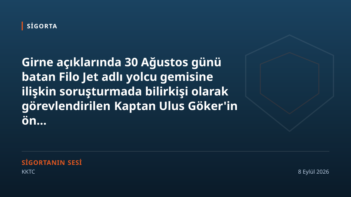 Bilirkişi ön raporu: soruşturma dosyasında iki sigorta poliçesi bulunmuyor