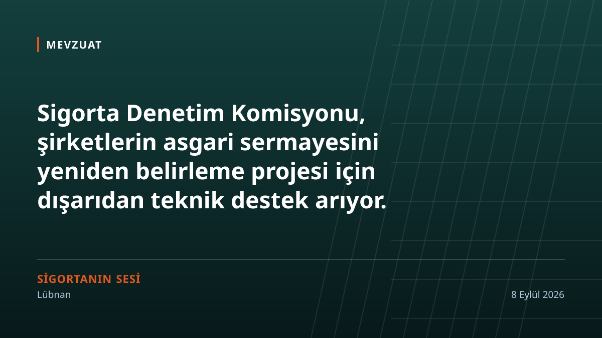 Lübnan sigorta şirketlerinin asgari sermayesi yeniden belirleniyor