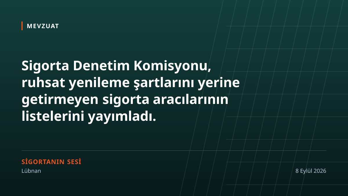Lübnan'da ruhsatını yenilemeyen aracılar adlarıyla yayımlandı