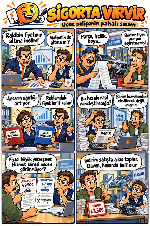 Karikatür 3: Ucuz poliçenin pahalı sınavı