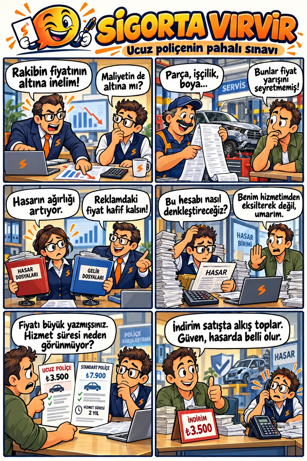 Karikatür 3: Ucuz poliçenin pahalı sınavı