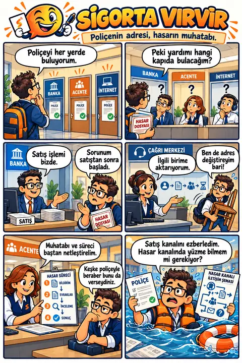 Karikatür 7: Poliçe nerede, hasar kime?