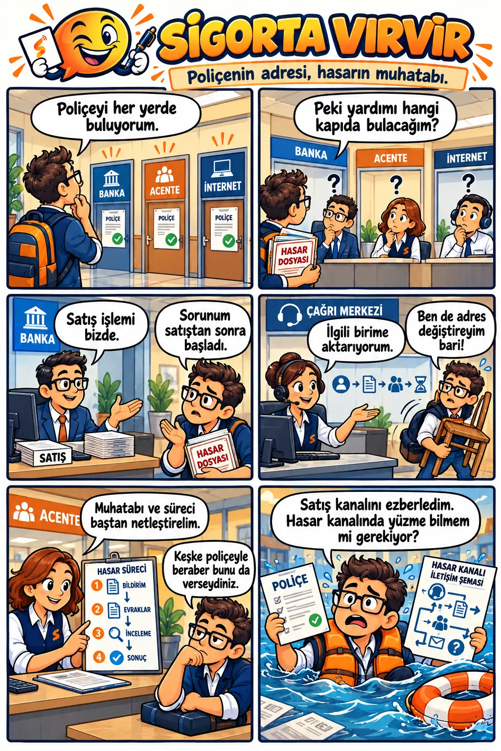 Karikatür 7: Poliçe nerede, hasar kime?